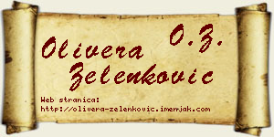 Olivera Zelenković vizit kartica